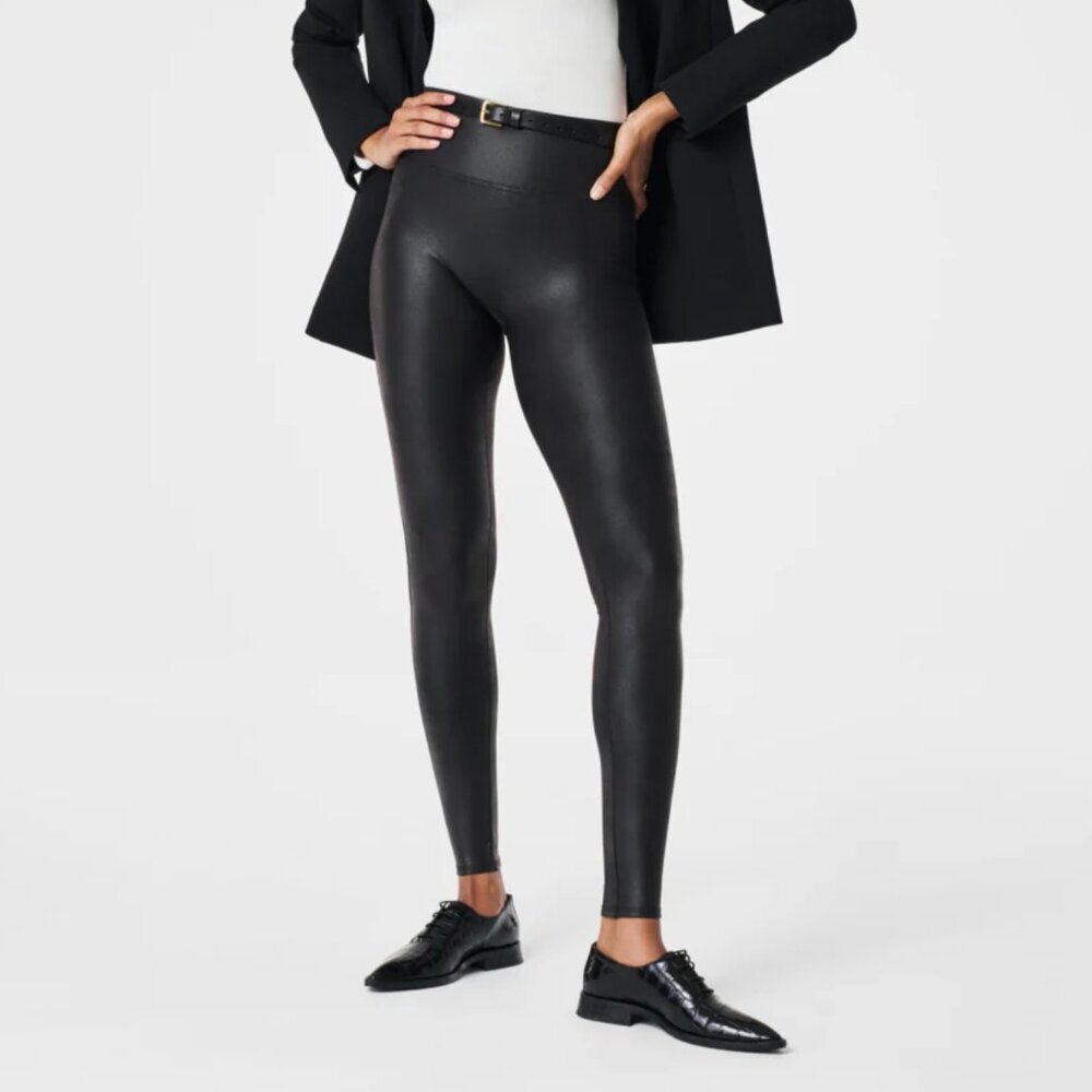 Spanx Faux Leather Leggings (Style No. 2437) - Size Small Petite - Picture 1 of 12